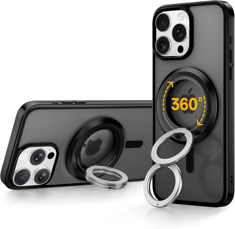 Syncwire قبضة هاتف مغناطيسية لمغسيف، دوران 360°، حامل هاتف مغناطيسي، حلقة دعم، حامل حلقة مغسيف متوافق مع آيفون 17 16 15 14 13 12 برو ماكس، ملحقات مغسيف، أندرويد - Image 1